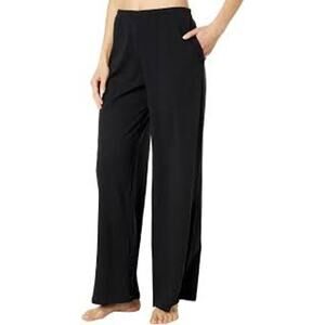 NWT Skin Worldwide 100% Organic Pima Cotton Black Wide Leg Pant Size 5 X…